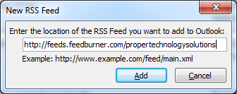 Adding the RSS Address